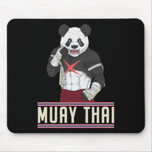 Alfombrilla De Ratón Luchador de Kickboxing de Muay Thai Panda