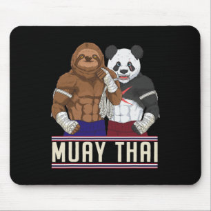 Alfombrilla De Ratón Luchador de Kickboxing de Pando Perezoso de Muay T