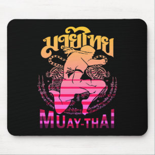 Alfombrilla De Ratón Luchador de Muay Thai Vintage Tailandia Boxeo Tail