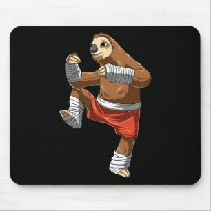 Alfombrilla De Ratón Luchador de perezoso divertido - Regalo de kickbox