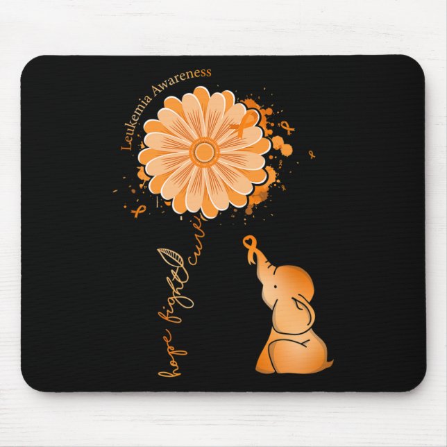 Alfombrilla De Ratón Luchar por la cura de la leucemia del girasol Conc (Frente)