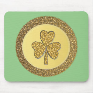 Alfombrilla De Ratón Lucky Irish Shamrock Gold Coin