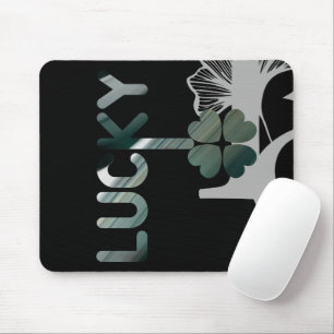 Alfombrilla De Ratón LUCKY Mousepad Trend Resumen Art Black Green