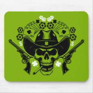 Alfombrilla De Ratón Lucky Poker Skull