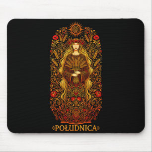 Alfombrilla De Ratón Ludnica Diosa del Sol Eslava Pagana Arte de Bruja 