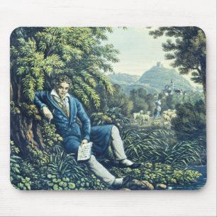 Alfombrilla De Ratón Ludwig van Beethoven por un río (engravin