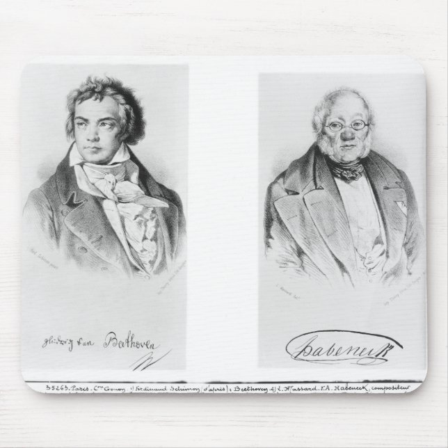 Alfombrilla De Ratón Ludwig van Beethoven y Francois-Antoine Habeneck (Frente)