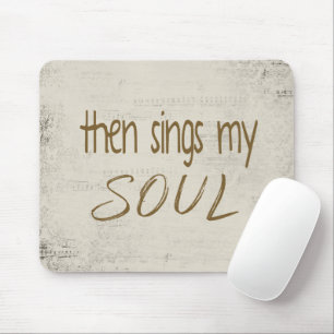 Alfombrilla De Ratón "Luego canta mi alma" Texto en la música de la hoj