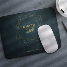 Alfombrilla De Ratón Lujosa peluquería de oro y geométrica marina