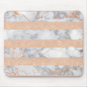 Alfombrilla De Ratón Lujoso Purpurina brillante Stripes Ombre Marble
