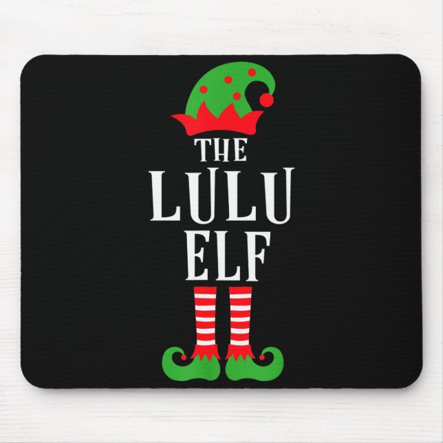 Alfombrilla De Ratón Lulu Elf Family Matching Group Christmas Gift Funn (Frente)