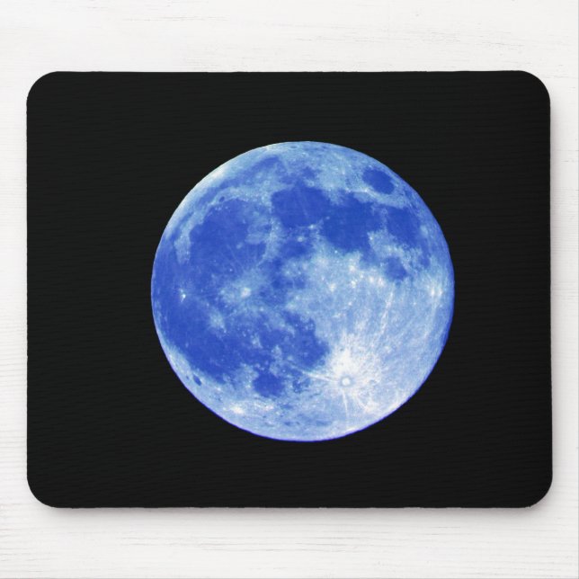 Alfombrilla De Ratón Luna azul Mousepad (Frente)