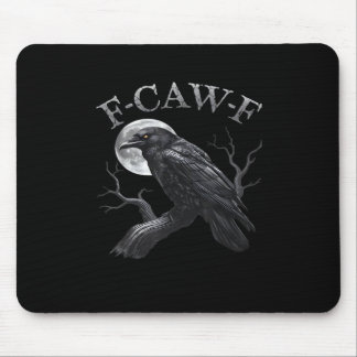 Alfombrilla De Ratón Luna Clásica Retro Pájaro Divertido Cuervo F-Caw-F