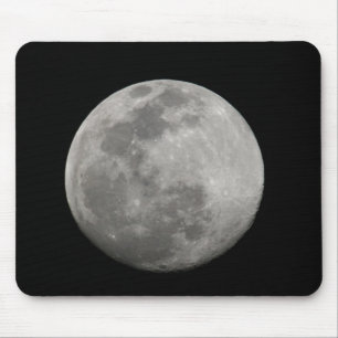 Alfombrilla De Ratón Luna llena en blanco y negro. Créditos: Arthur