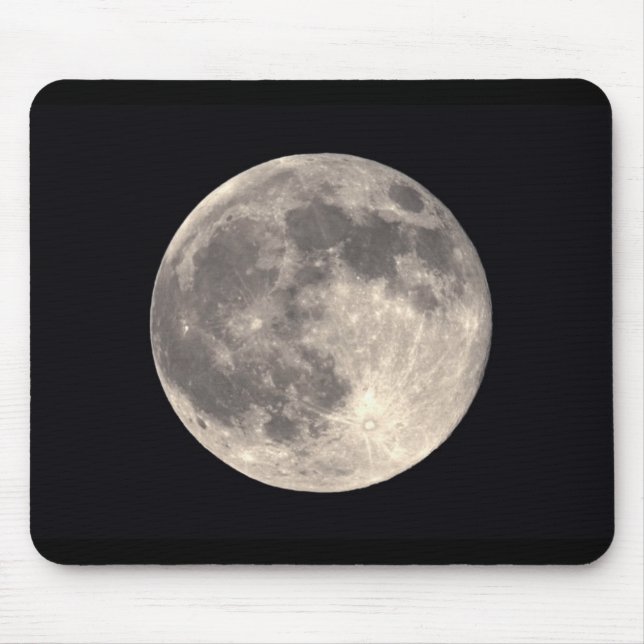 Alfombrilla De Ratón Luna Llena Mousepad (Frente)