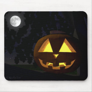 Alfombrilla De Ratón Luna Llena y Jack O'Lantern Mousepad