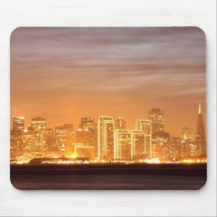 Alfombrilla De Ratón Luna que fija sobre San Francisco en diciembre