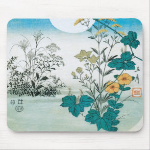 Alfombrilla De Ratón Luna y flores