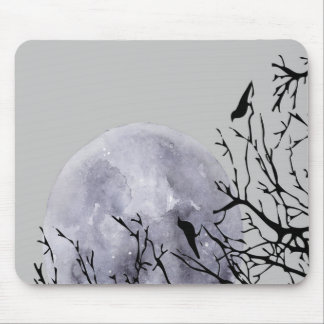 Alfombrilla De Ratón Luna y pájaros