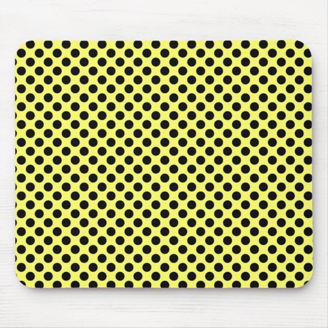 Alfombrilla De Ratón Lunar amarillo y negro Mousepad (Frente)