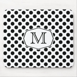 Alfombrilla De Ratón Lunar blanco y negro Mousepad del monograma