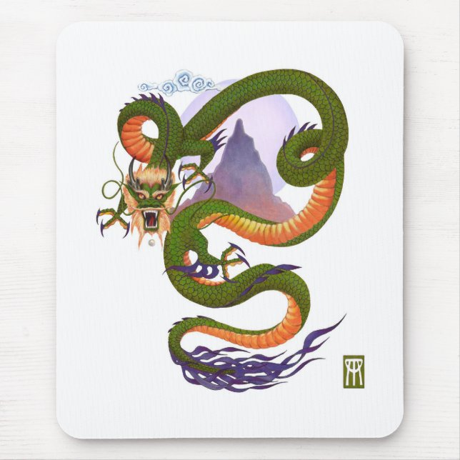 Alfombrilla De Ratón Lunar Chinese Dragon (Frente)