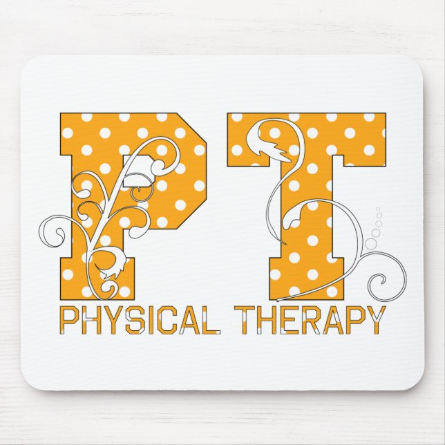 Alfombrilla De Ratón lunares blancos anaranjados de la pinta (Frente)