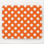 Alfombrilla De Ratón Lunares blancos en el naranja<br><div class="desc">Lunares blancos en el naranja</div>