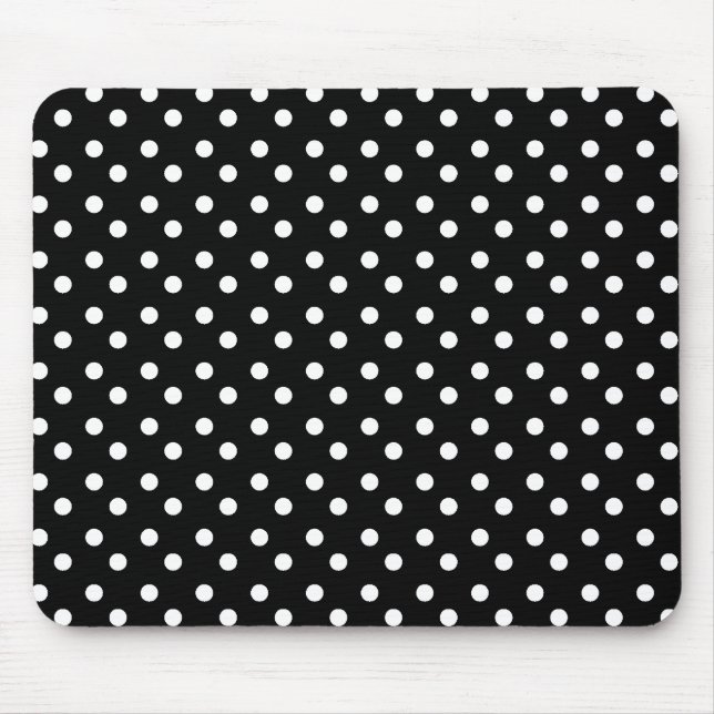 Alfombrilla De Ratón Lunares blancos Mousepad (Frente)