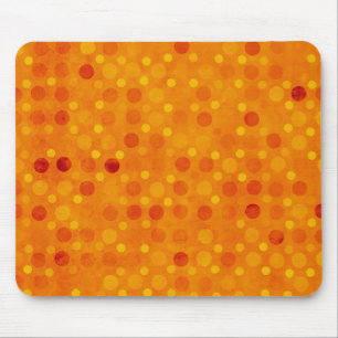 Alfombrilla De Ratón Lunares modernos del naranja y del amarillo