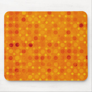 Alfombrilla De Ratón Lunares modernos del naranja y del amarillo