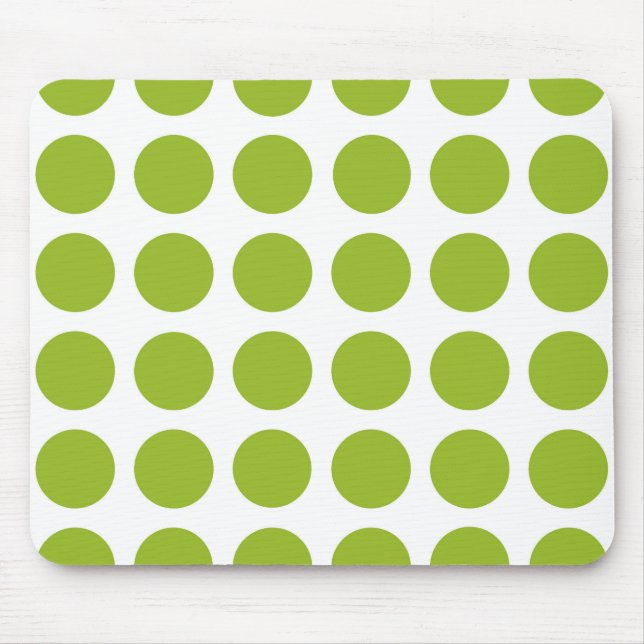 Alfombrilla De Ratón Lunares Mousepad de la verde lima (Frente)