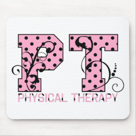 Alfombrilla De Ratón lunares negros y rosados de la pinta