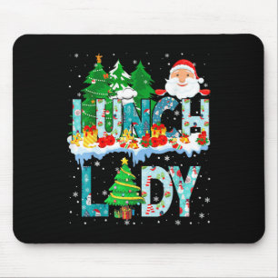 Alfombrilla De Ratón Lunch Lady Árbol de Navidad Santa Matanza Fami