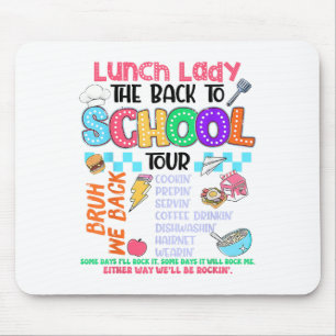 Alfombrilla De Ratón Lunch Lady De Vuelta A La Escuela Tour Cafetería C