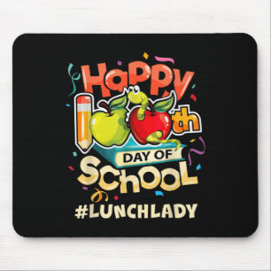 Alfombrilla De Ratón Lunch Lady Feliz 100° Día De La Escuela