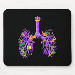 Alfombrilla De Ratón Lunes anatómicos Terapia Respiratoria Mardi Gras