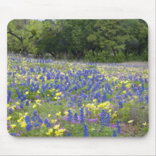 Alfombrilla De Ratón Lupinos azules, prímula y flox