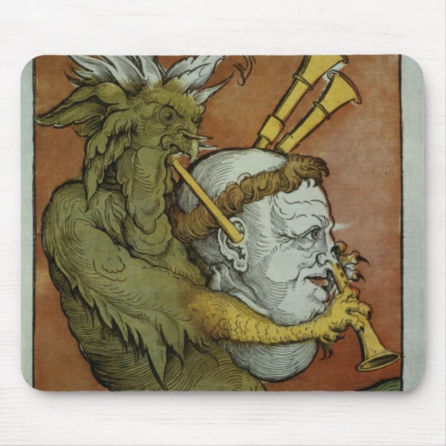 Alfombrilla De Ratón Luther como las gaitas del diablo, c.1535 (Frente)
