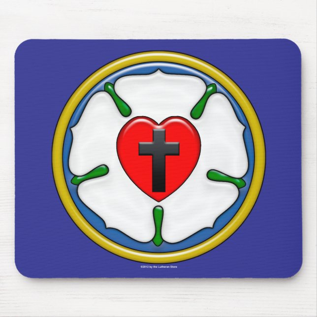 Alfombrilla De Ratón Luther Rosa Grabado en relieve-Look (Frente)