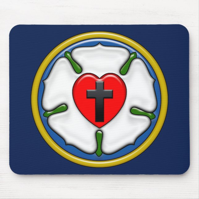 Alfombrilla De Ratón Luther Rosa Grabado en relieve-Look (Frente)