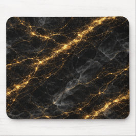 Alfombrilla De Ratón Luxury Black and Gold Marble Mouse Pad