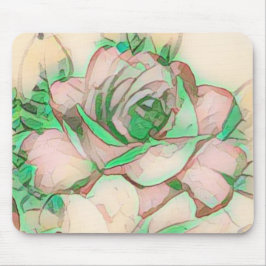 Alfombrilla De Ratón Luz bonita de la menta de Rubor y artístico