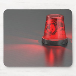 Alfombrilla De Ratón Luz de baliza de emergencia giratoria roja