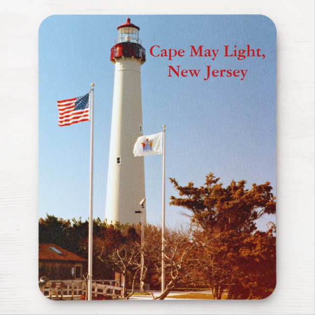 Alfombrilla De Ratón Luz de Cabo de Mayo, New Jersey Mousepad (Frente)