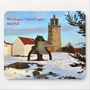 Alfombrilla De Ratón Luz de la isla de Monhegan, Maine Mousepad