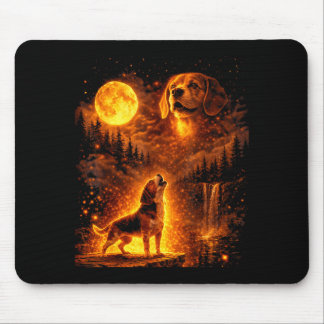 Alfombrilla De Ratón Luz de luna vintage perro divertido Beagle aulland