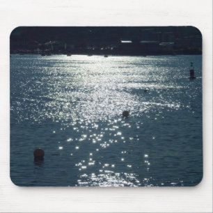 Alfombrilla De Ratón Luz solar en la bahía de Cardiff