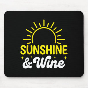 Alfombrilla De Ratón Luz solar y vino verano al aire libre