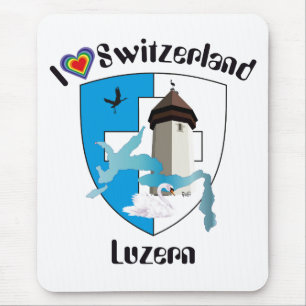 Alfombrilla De Ratón Luzern Schweiz Suisse Svizzera Suiza Mauspad